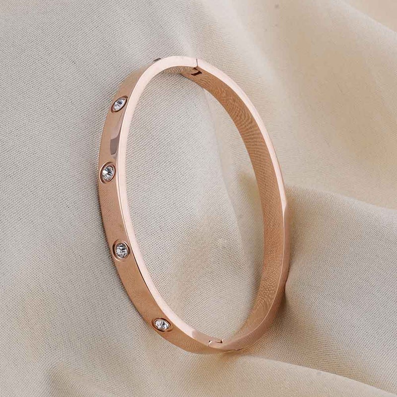 PALMONAS Crystal Love Bangle Bracelet for Women - Waterproof & Anti-Tarnish - Image 2